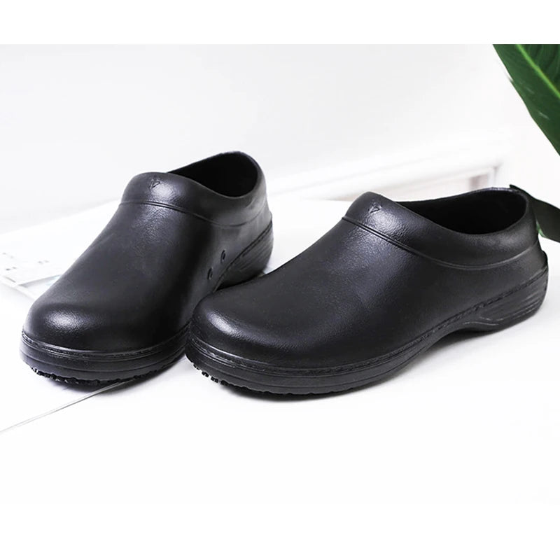 STRONGSHEN Unisex Men's Chef Kitchen Working Shoes EVA  Non-slip Waterproof Oil-proof Mules Clogs Master Hotel Restaurant Slippe