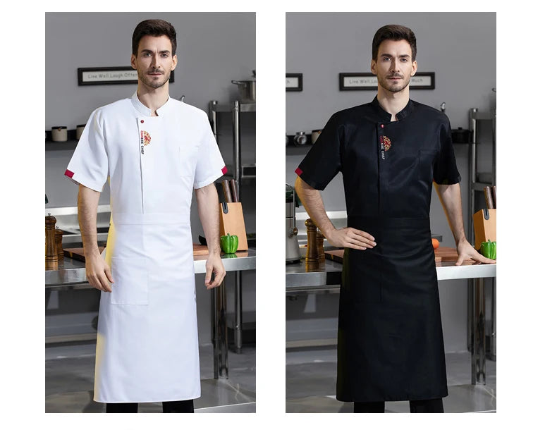 Food and Beverage Industry Waiter Overalls Chef Uniform Hotel Workwear Women Cook Jacket Summer Blouse Men Work Clothes