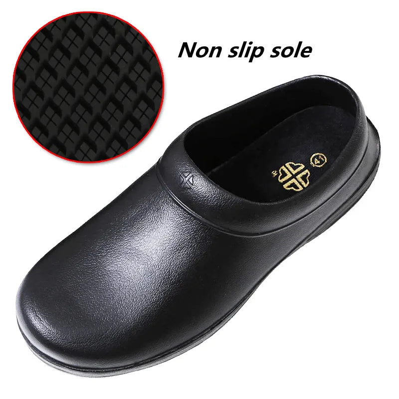 STRONGSHEN Unisex Men's Chef Kitchen Working Shoes EVA  Non-slip Waterproof Oil-proof Mules Clogs Master Hotel Restaurant Slippe